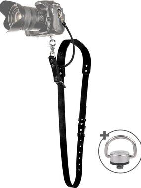 Stylish Leather Crossbody Camera Strap for DSLR & Mirrorless - Quick Release